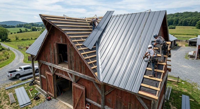 Barn Roof Construction in Middlesex County, VA