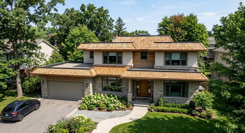 Cedar Shake Roof Construction in Center Cross, VA
