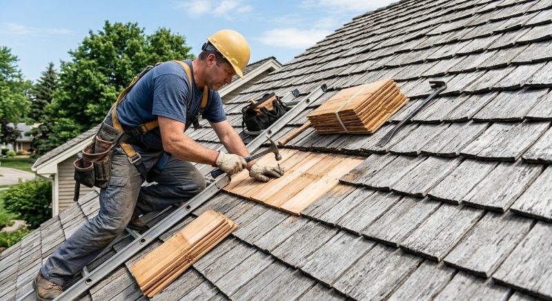 Cedar Shake Roof Repair in Hudgins, VA