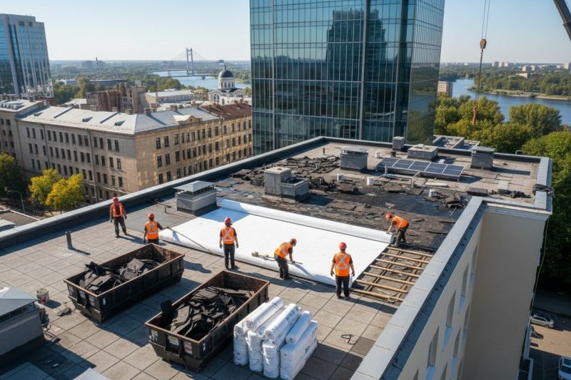 Flat Roof Replacement in Williamsburg, VA