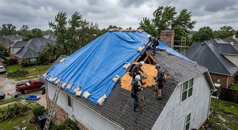 Roof Damage Restoration in Lancaster, VA