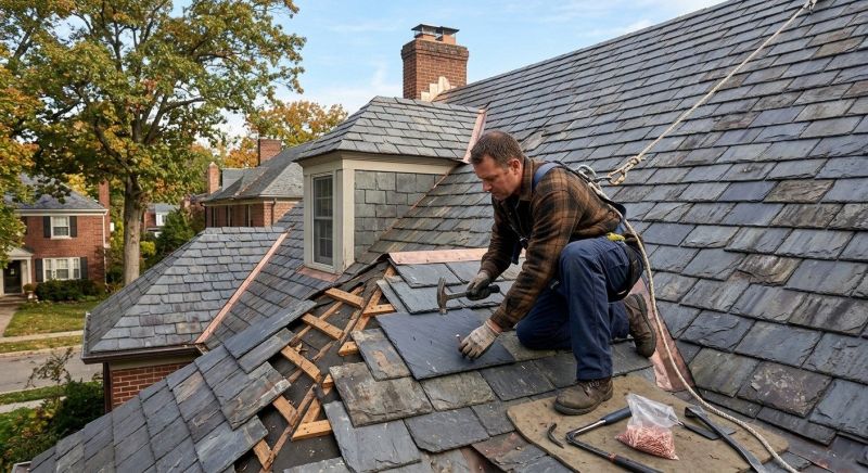 Slate Roof Repair in Burgess, VA