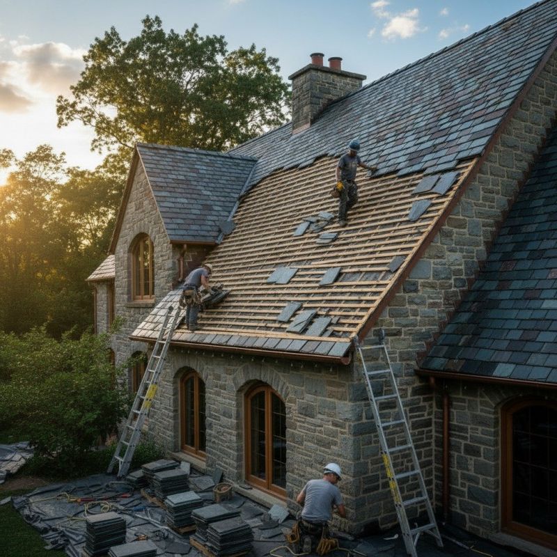 Slate Roof Replacement in Lanexa, VA