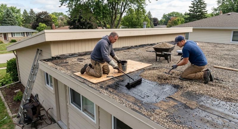 Tar And Gravel Roof Repair in Cardinal, VA