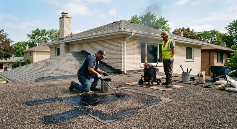 Tar And Gravel Roof Repair in Hudgins, VA