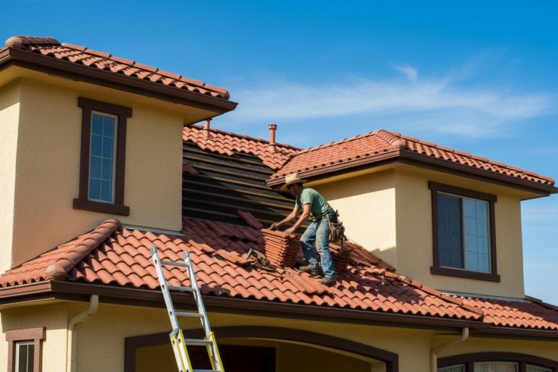 Tile Roof Repair in Center Cross, VA